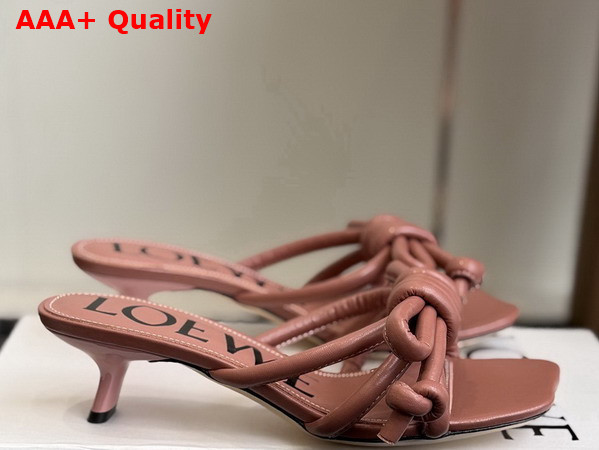 Loewe Flamenco Knot Sandal in Blush Lambskin Replica