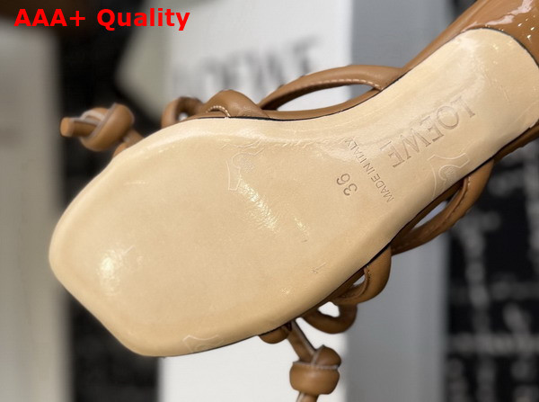 Loewe Flamenco Knot Sandal in Camel Lambskin Replica