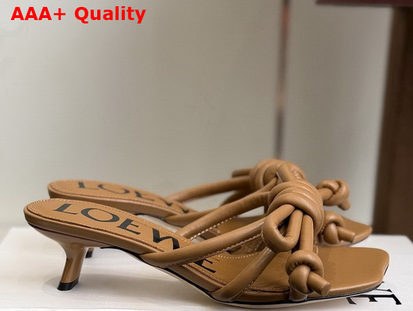 Loewe Flamenco Knot Sandal in Camel Lambskin Replica