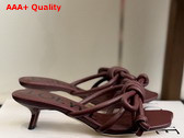 Loewe Flamenco Knot Sandal in Dark Burgundy Lambskin Replica