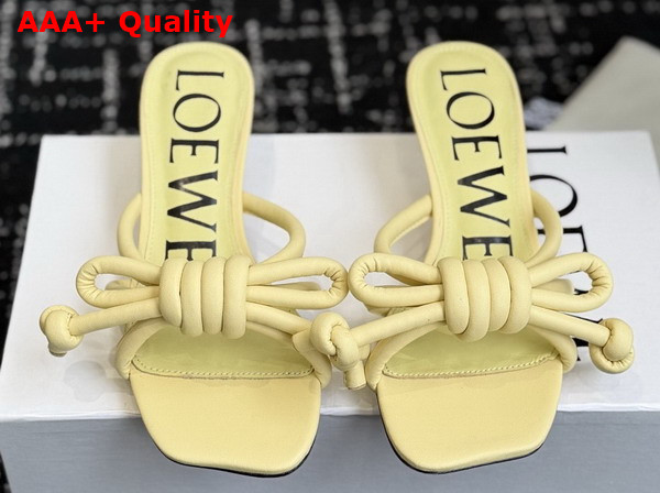 Loewe Flamenco Knot Sandal in Yellow Lambskin Replica