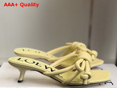 Loewe Flamenco Knot Sandal in Yellow Lambskin Replica