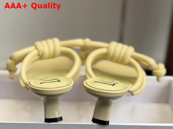 Loewe Flamenco Knot Sandal in Yellow Lambskin Replica