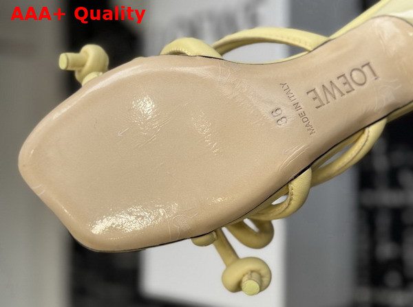 Loewe Flamenco Knot Sandal in Yellow Lambskin Replica