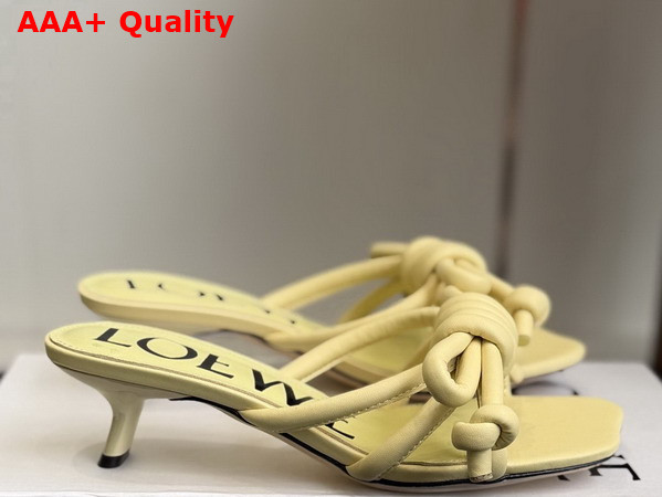 Loewe Flamenco Knot Sandal in Yellow Lambskin Replica