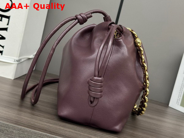 Loewe Flamenco Purse Bag in Mellow Nappa Lambskin Dark Burgundy Replica