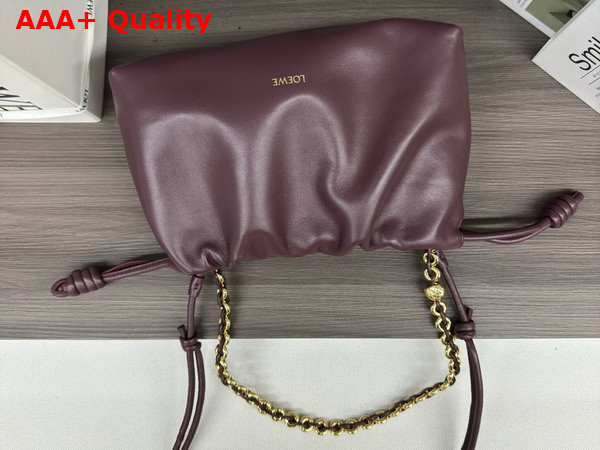 Loewe Flamenco Purse Bag in Mellow Nappa Lambskin Dark Burgundy Replica