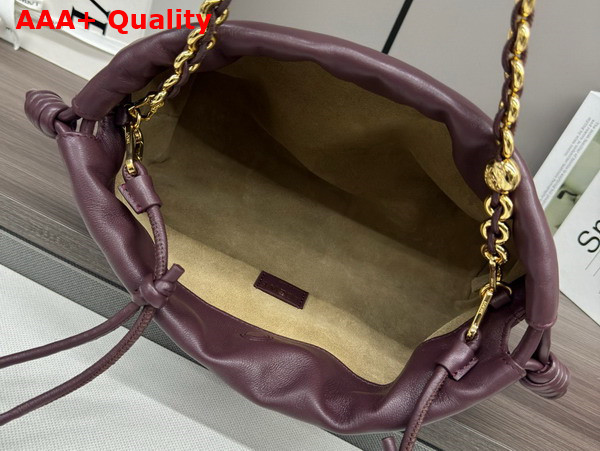 Loewe Flamenco Purse Bag in Mellow Nappa Lambskin Dark Burgundy Replica