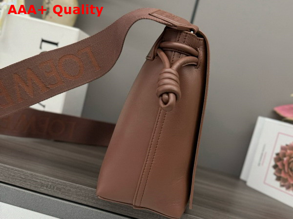 Loewe Flamenco Satchel in Brownie Shiny Supple Calfskin Replica