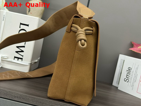 Loewe Flamenco Satchel in Suede Calfskin Tobacco Replica