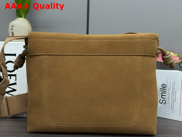Loewe Flamenco Satchel in Suede Calfskin Tobacco Replica