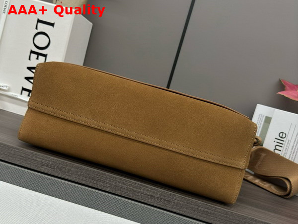 Loewe Flamenco Satchel in Suede Calfskin Tobacco Replica