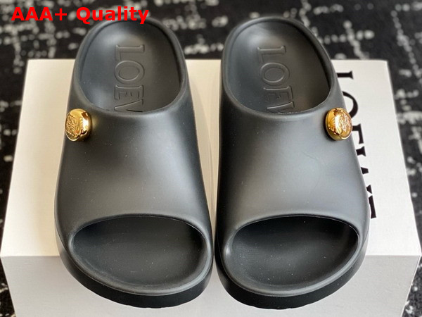 Loewe Foam Pebble Slide in Black Replica