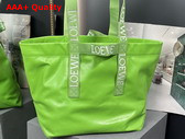 Loewe Fold Shopper in Apple Green Paper Calfskin Replica