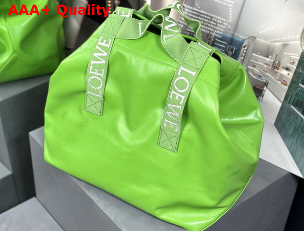 Loewe Fold Shopper in Apple Green Paper Calfskin Replica