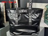 Loewe Fold Shopper in Black Paper Calfskin Replica