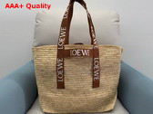 Loewe Fold Shopper in Raffia Natural Tan Replica