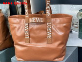 Loewe Fold Shopper in Winter Brown Paper Calfskin Replica