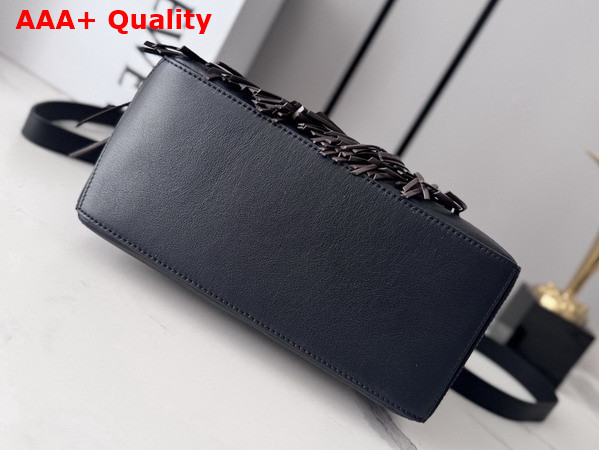 Loewe Fringe Small Puzzle Bag in Classic Calfskin Black and Dark Chestnut Replica