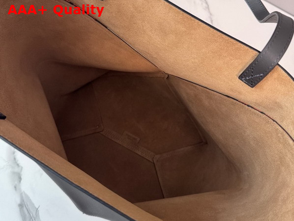 Loewe Futurist Cat Medium Puzzle Fold Tote in Nappa Calfskin Dark Taupe Replica