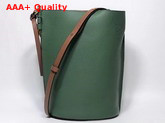 Loewe Gate Bucket Bag Forest Green Soft Grained Calf Replica