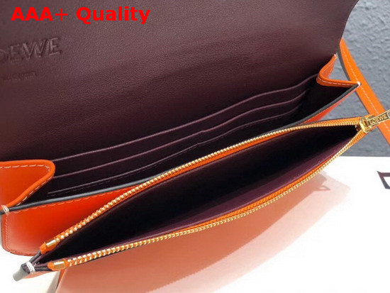Loewe Gate Pochette Orange Oxblood Smooth Calf Leather Replica