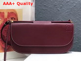 Loewe Gate Pochette Wine Oxblood Smooth Calf Leather Replica