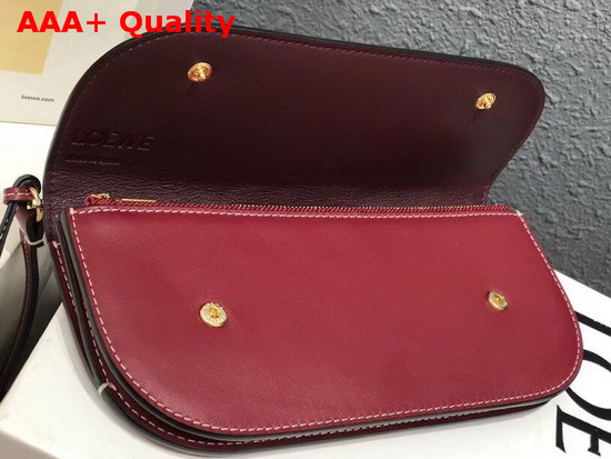 Loewe Gate Pochette Wine Oxblood Smooth Calf Leather Replica