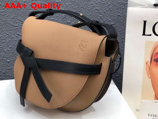 Loewe Gate Small Bag Mocca Black Soft Grained Calf Leather Replica