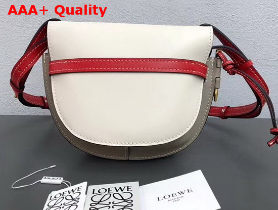 Loewe Gate Small Bag White and Grey Soft Natural Calfskin Replica