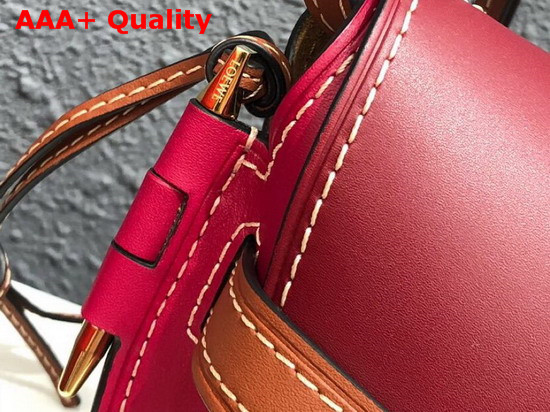 Loewe Gate Small Bag Wine Raspberry Soft Calf Leather Replica