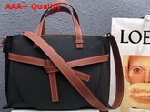 Loewe Gate Top Handle Bag Black Pecan Color Large Size Replica