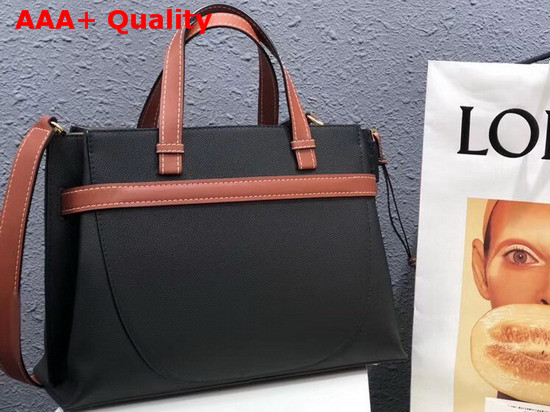 Loewe Gate Top Handle Bag Black Pecan Color Large Size Replica
