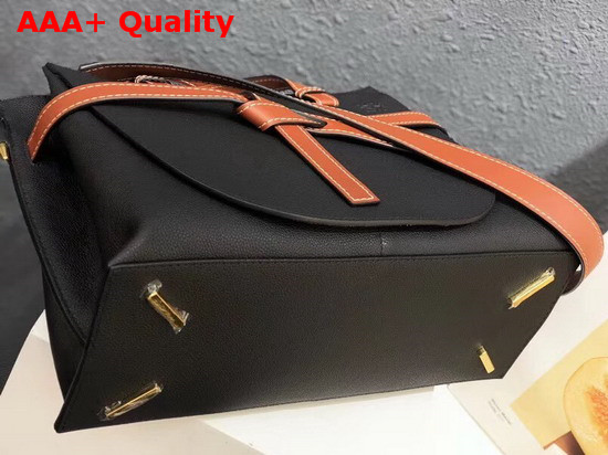 Loewe Gate Top Handle Bag Black Pecan Color Large Size Replica