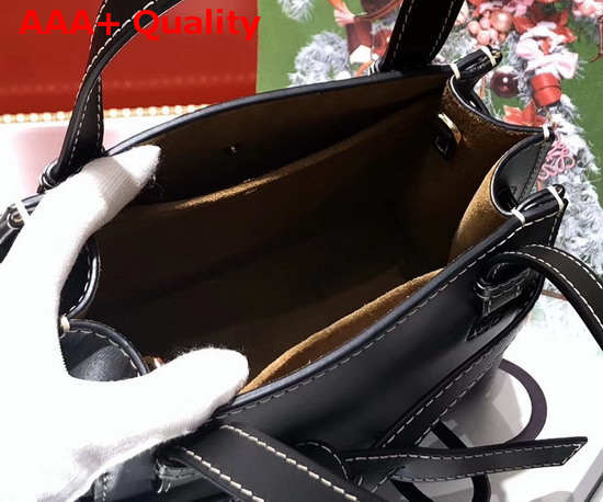 Loewe Gate Top Handle Mini Bag Black Soft Natural Calf Replica