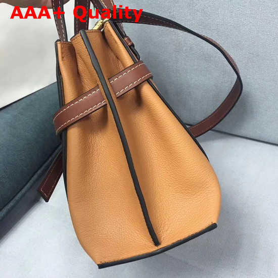 Loewe Gate Top Handle Small Bag Light Caramel and Pecan Color Soft Grained Calf Leather Replica