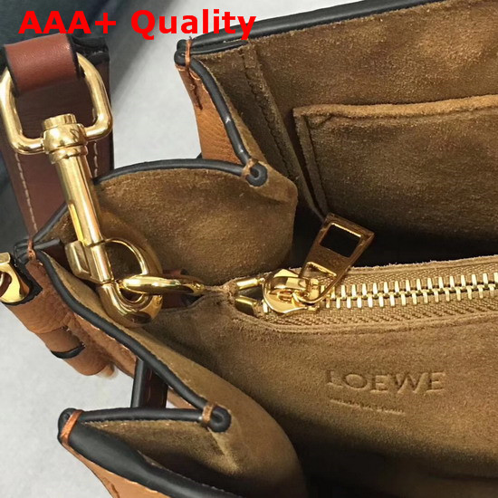 Loewe Gate Top Handle Small Bag Light Caramel and Pecan Color Soft Grained Calf Leather Replica