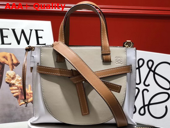 Loewe Gate Top Handle Small Bag Light Oat Soft White Soft Calf Replica