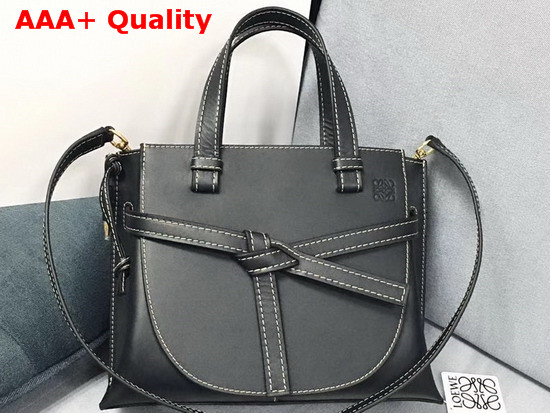 Loewe Gate Top Handle Small Bag Midnight Blue Soft Natural Calf Leather Replica