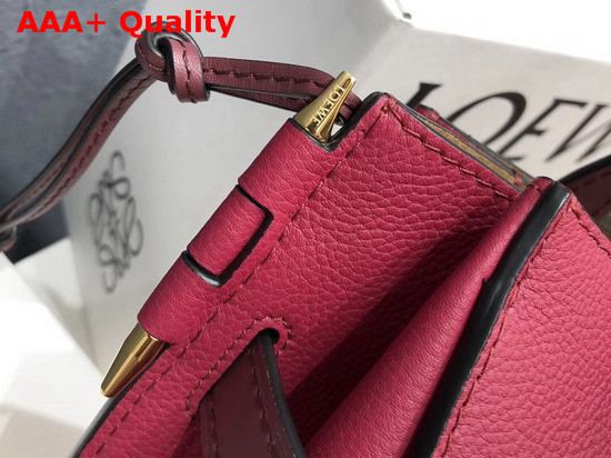 Loewe Gate Top Handle Small Bag Raspberry Wine Soft Grained Calf Leather Replica