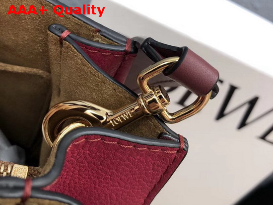 Loewe Gate Top Handle Small Bag Raspberry Wine Soft Grained Calf Leather Replica