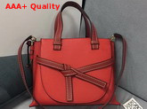 Loewe Gate Top Handle Small Bag Scarlet Red and Burnt Red Soft Grained Calf Leather Replica