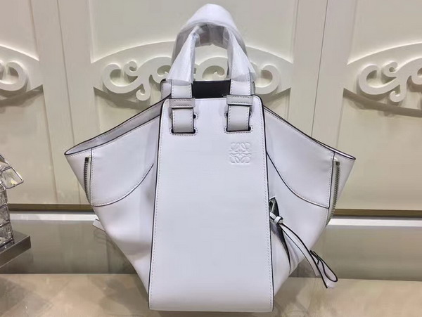 Loewe Hammock Bag in White Calfskin For Sale