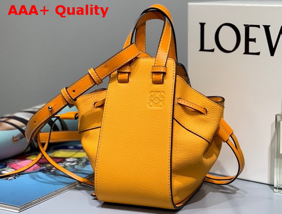 Loewe Hammock Drawstring Mini Bag Yellow Soft Grained Calf Replica