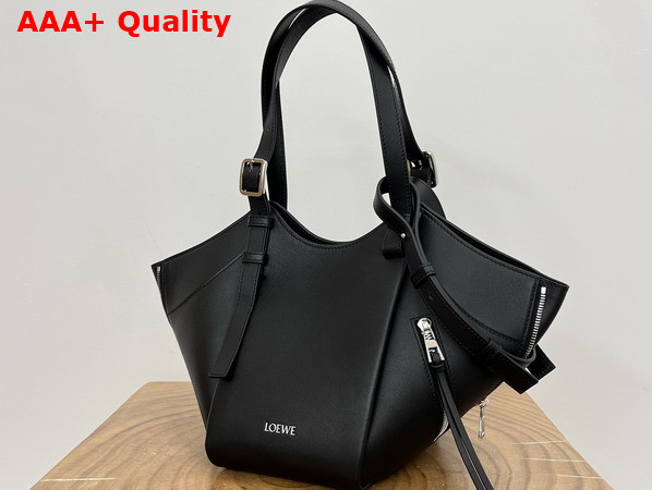 Loewe Hammock Flip Bag in Black Classic Calfskin Replica