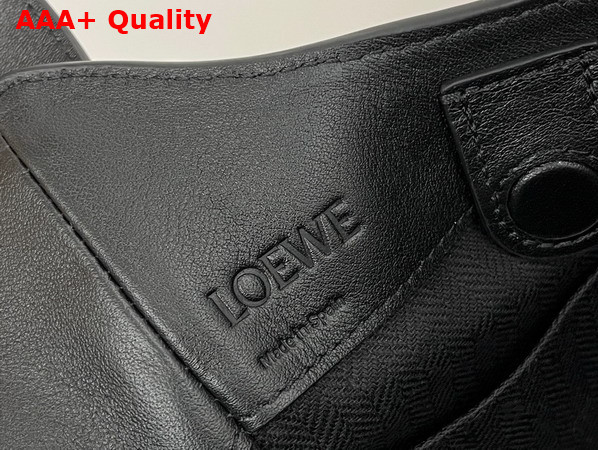 Loewe Hammock Flip Bag in Black Classic Calfskin Replica