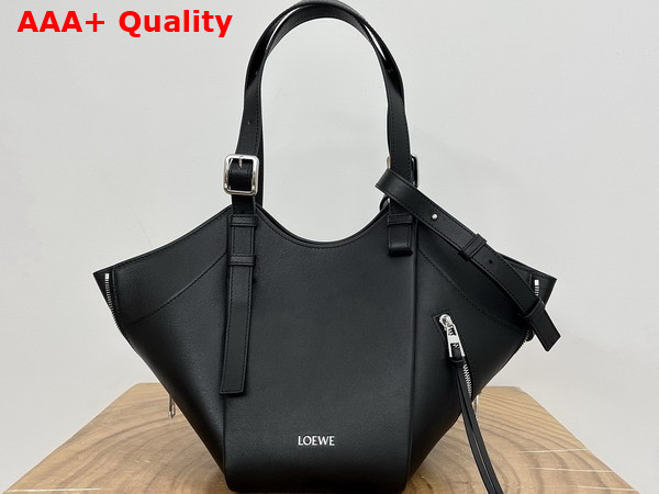 Loewe Hammock Flip Bag in Black Classic Calfskin Replica