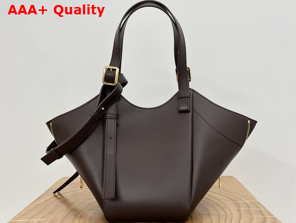 Loewe Hammock Flip Bag in Dark Chestnut Classic Calfskin Replica