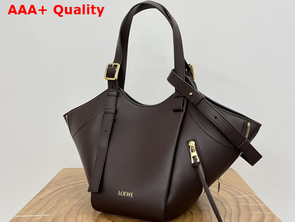 Loewe Hammock Flip Bag in Dark Chestnut Classic Calfskin Replica