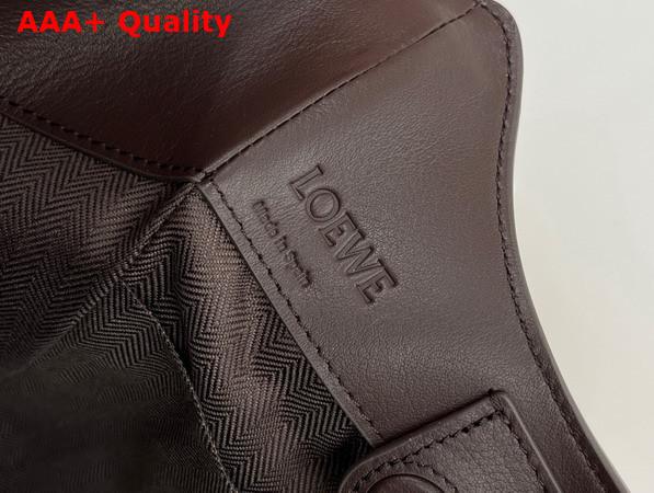 Loewe Hammock Flip Bag in Dark Chestnut Classic Calfskin Replica